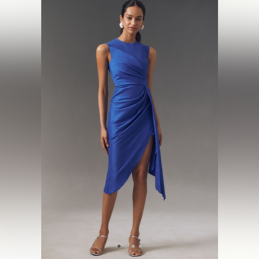 Shoshanna

Colony Gathered Taffeta Sleeveless Cocktail Dress